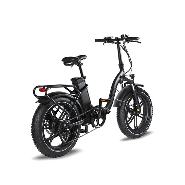 Foldable Fat Tire Ebike 48V Removable Battery 20" All-Terrain Design bike | Black Fat Foldable