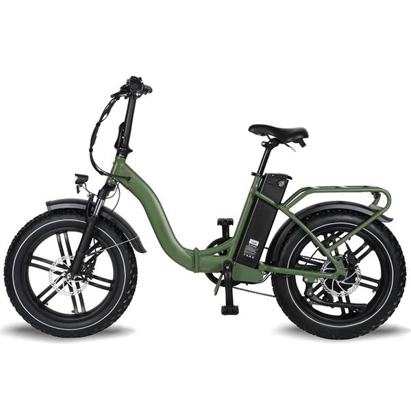 Foldable Fat Tire Ebike 48V Removable Battery 20" All-Terrain Design bike | Black Fat Foldable