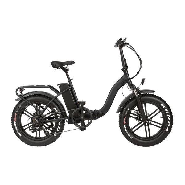 Foldable Fat Tire Ebike 48V Removable Battery 20" All-Terrain Design bike | Black Fat Foldable