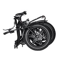 Foldable Fat Tire Ebike 48V Removable Battery 20" All-Terrain Design bike | Black Fat Foldable