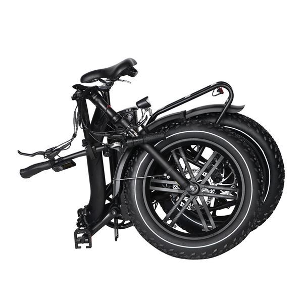Foldable Fat Tire Ebike 48V Removable Battery 20" All-Terrain Design bike | Black Fat Foldable