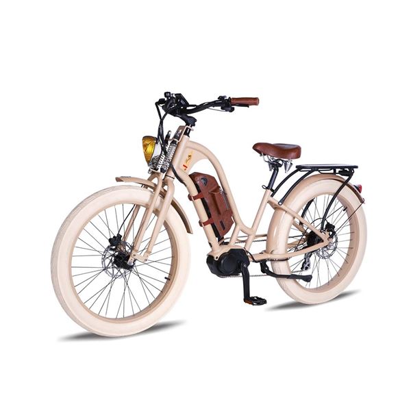Beach Cruiser E-Bike Ride Bike Style Vacay Standard 500W 48V Mid Drive Moto | Vacay Mid Drive