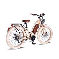 Beach Cruiser E-Bike Ride Bike Style Vacay Standard 500W 48V Mid Drive Moto | Vacay Mid Drive