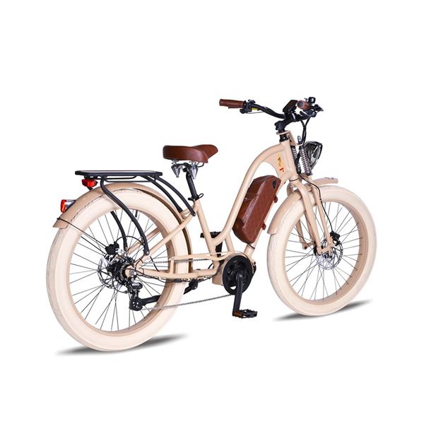 Beach Cruiser E-Bike Ride Bike Style Vacay Standard 500W 48V Mid Drive Moto | Vacay Mid Drive