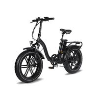 Foldable Fat Tire Ebike 48V Removable Battery 20" All-Terrain Design bike | Black Fat Foldable