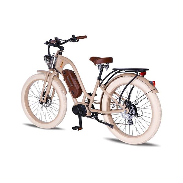Beach Cruiser E-Bike Ride Bike Style Vacay Standard 500W 48V Mid Drive Moto | Vacay Mid Drive