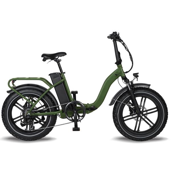Foldable Fat Tire Ebike 48V Removable Battery 20" All-Terrain Design bike | Black Fat Foldable