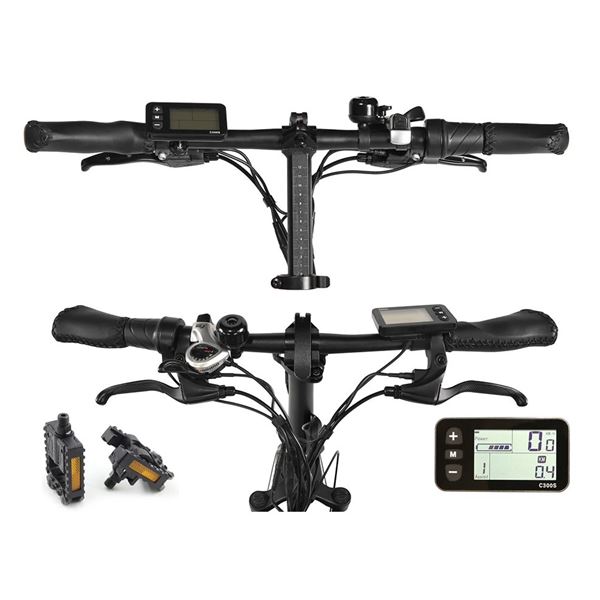 Foldable Fat Tire Ebike 48V Removable Battery 20" All-Terrain Design bike | Black Fat Foldable