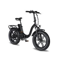 Foldable Fat Tire Ebike 48V Removable Battery 20" All-Terrain Design bike | Black Fat Foldable