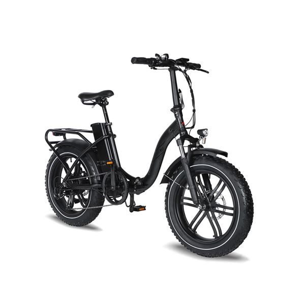 Foldable Fat Tire Ebike 48V Removable Battery 20" All-Terrain Design bike | Black Fat Foldable