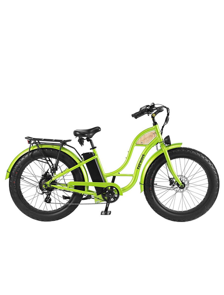 Beach Cruiser High Step Ebike Bicicleta Electrica De Crucero De Playa Vintage Bike |  Fatwave Low Step