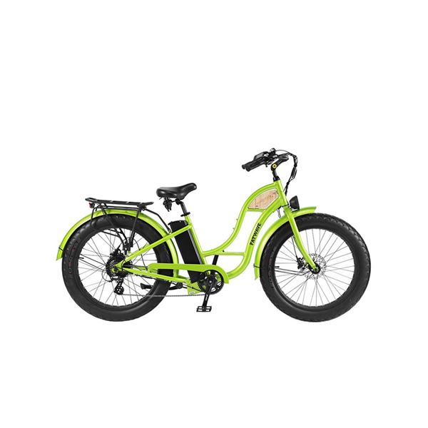 Beach Cruiser High Step Ebike Bicicleta Electrica De Crucero De Playa Vintage Bike |  Fatwave Low Step