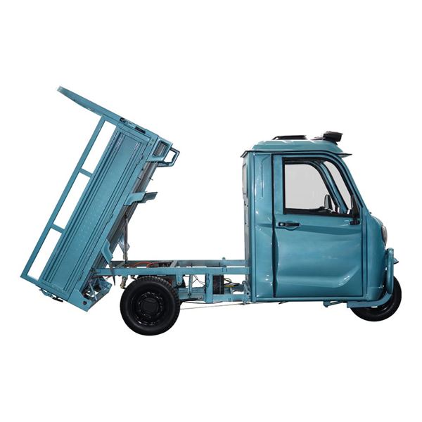 Electric Tricycle Three-Wheeler with Semi-Canopy – Heavy-Duty Cargo & Passenger Transport for Home Use | TW-RK2