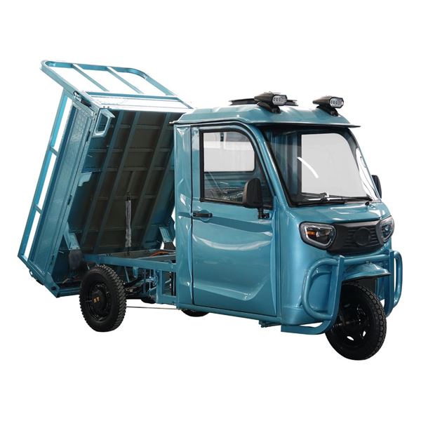 Electric Tricycle Three-Wheeler with Semi-Canopy – Heavy-Duty Cargo & Passenger Transport for Home Use | TW-RK2