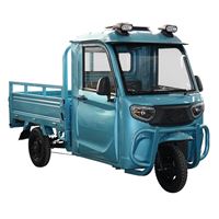 Electric Tricycle Three-Wheeler with Semi-Canopy – Heavy-Duty Cargo & Passenger Transport for Home Use | TW-RK2