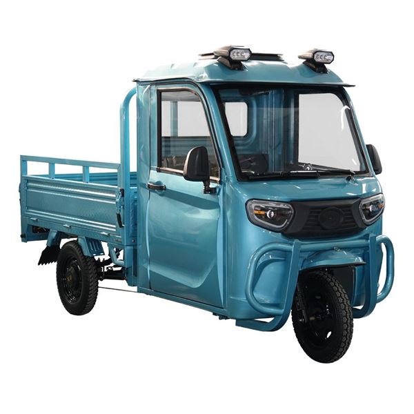 Electric Tricycle Three-Wheeler with Semi-Canopy – Heavy-Duty Cargo & Passenger Transport for Home Use | TW-RK2