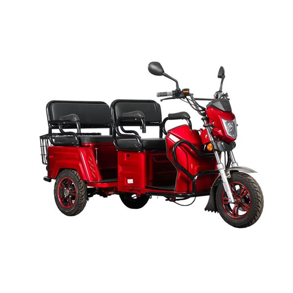 EEC Approved Passenger & Cargo Dual-Use Electric Tricycle 3-Seat for Kids Pickup, 650W Motor, 72V Battery | RKHFET04