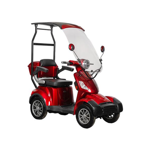 EEC Approved Electric Tricycle for Seniors – Integrated Sunshade & Windproof Canopy, 650W Motor, 60V 32Ah Battery Mobility Scooter | RKHFES01