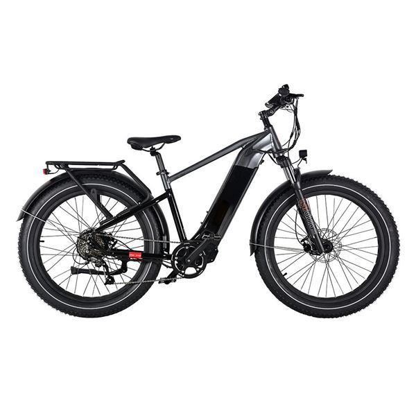 Fat Wheel Electric Bike for Adults Peak 750W Electric Bicycle 48V 20Ah Battery 26"Fat Tire Mountain 7 Speed Ebike for male | Grizzly high step