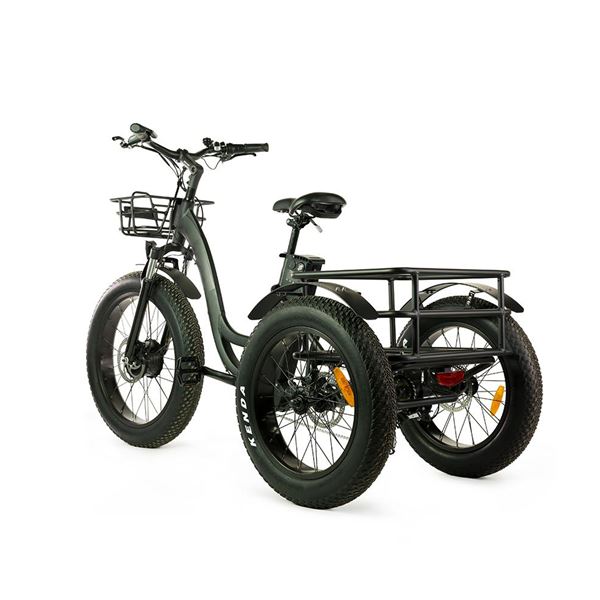 Electric Cargo Trike with Fat Tire 500W Brushless Motor, 48V Battery for Home Small Cargo Use | T4B trike