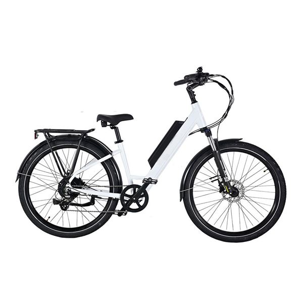 City Commuter Bike - Lightweight Aluminum Frame Puncture-Proof Tires Quiet Motor Day & Night Riding | V-Shape