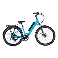 City Commuter Bike - Lightweight Aluminum Frame Puncture-Proof Tires Quiet Motor Day & Night Riding | V-Shape