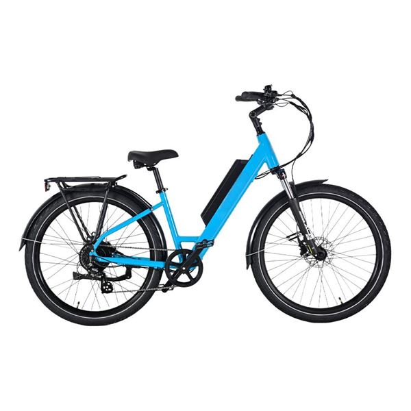 City Commuter Bike - Lightweight Aluminum Frame Puncture-Proof Tires Quiet Motor Day & Night Riding | V-Shape