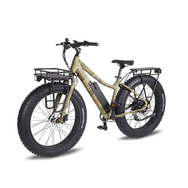 Fat Tire Bike for Jungle & Off-Road - 26" x 4.5 Steel Frame, Camouflage Design, All-Terrain Tires | Boar Hunter
