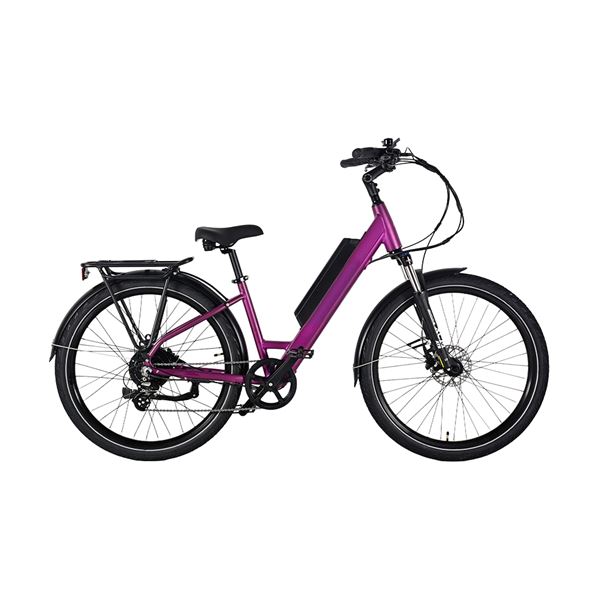 City Commuter Bike - Lightweight Aluminum Frame Puncture-Proof Tires Quiet Motor Day & Night Riding | V-Shape